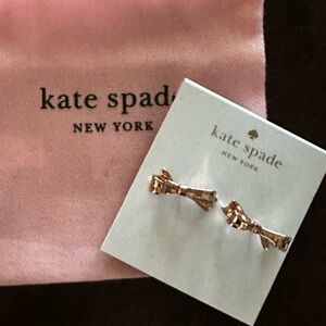 kate spade Gold Bow Back Stud Earrings